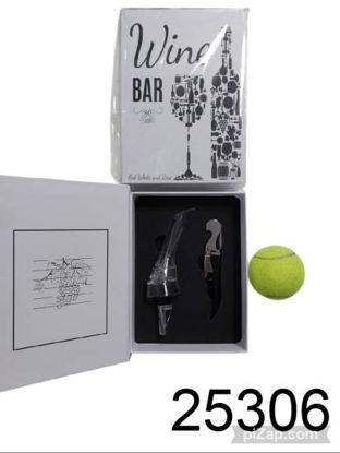 Imagen de CAJA LIBRO 2 ACCESORIOS PARA VINO 9.25